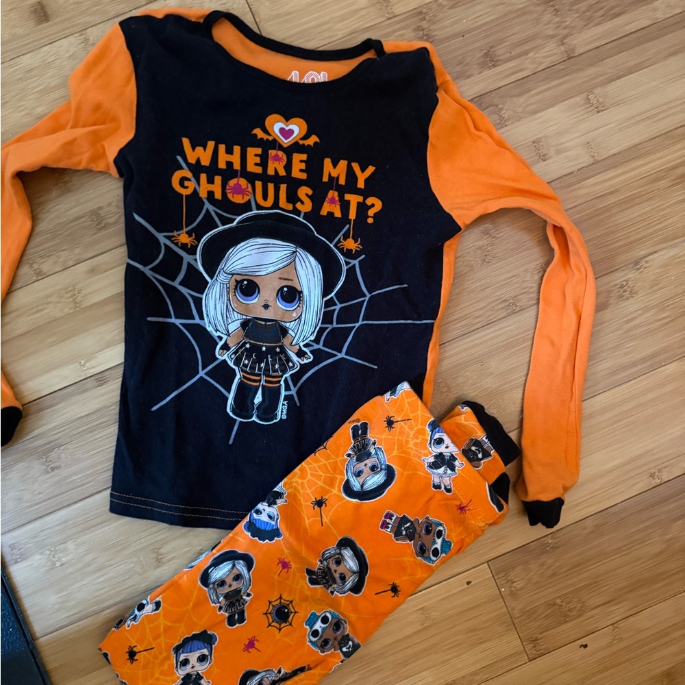LOL Halloween Themed Pajama Set - Black and Orange